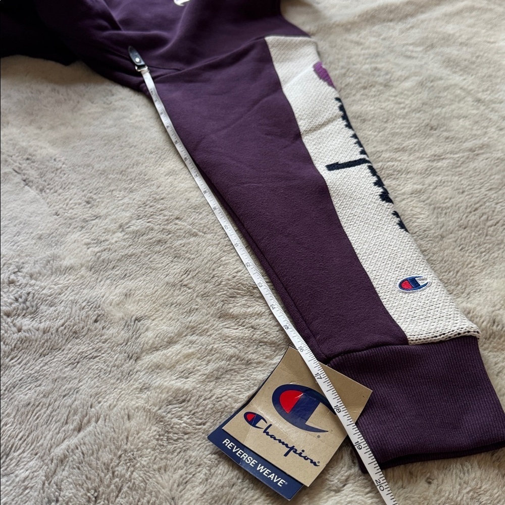 CHAMPION Women's Deep Purple Crew Neck Sweatshirt NWT, size Medium - Picture 7 of 12